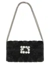 Roger Vivier Efflorescence Clutch Bag In Black