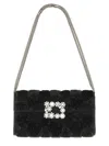 Roger Vivier Efflorescence Clutch Bag In Black