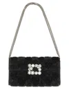 Roger Vivier Efflorescence Clutch Bag In Black