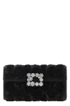 Roger Vivier Efflorescence Clutch In Black
