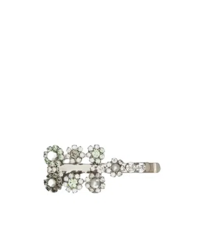 Roger Vivier Efflorescence Hair Clip In Silver