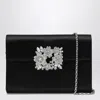 Roger Vivier Chain Strap Clutch Bag Rectangular Shape In Black