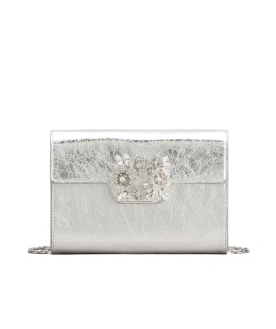 Roger Vivier Efflorescence Mini Shoulder Bag In White