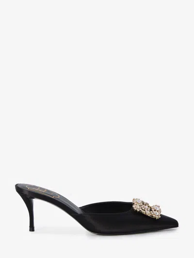 Roger Vivier Efflorescence Mules In Black