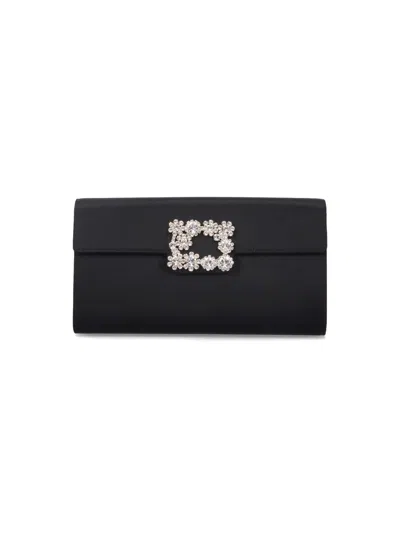 Roger Vivier 'efflorescence' Satin Clutch Bag
