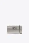 Roger Vivier Efflorescence Satin Clutch In Gray
