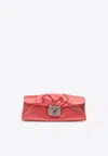 Roger Vivier Salmon Pink Efflorescence Clutch Bag With Buckle Women In Salmon