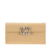 Roger Vivier 'efflorescence' Satin Pouch In Gold