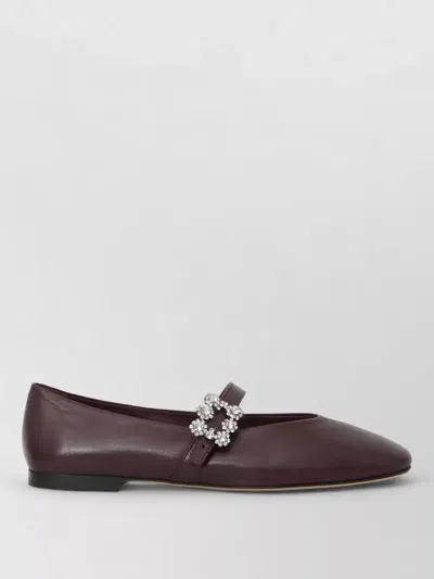 Roger Vivier Efflorescence Strap Ballet Flats In Nappa Leather In Animal Print