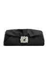 Roger Vivier Effrolessons Embellished Foldover Top Clutch Bag In Black