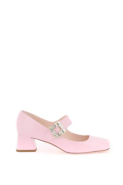 Roger Vivier Elegant Pink Patent Leather Pumps For Women From