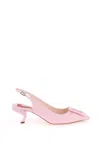 Roger Vivier Virgule Slingback Pumps In Pink