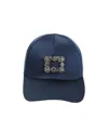 Roger Vivier Embellished Baseball Cap In Blue