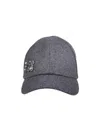 Roger Vivier Mini Flower Pearl Strass Wool Blend Cap In Gray