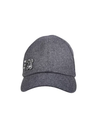 ROGER VIVIER EMBELLISHED BASEBALL CAP HAT