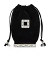 Roger Vivier Embellished Drawstring Mini Bucket Bag In Black