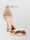Roger Vivier 'embellished Heel Open Toe Square Sandals'