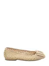 Roger Vivier Tres Vivier Raffia Strass Ballerina Flats In C013cremachiaroc211collantc204carnechiaro