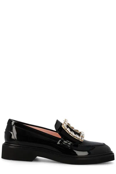 ROGER VIVIER EMBELLISHED SLIP-ON LOAFERS