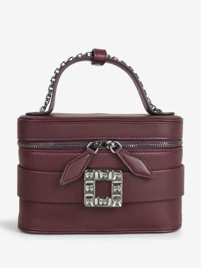 Roger Vivier Embellished Zipped Tote Bag In Red