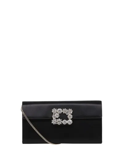 ROGER VIVIER ENVELOPE FLAP FLOWER BUCKLE