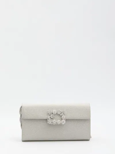 ROGER VIVIER ENVELOPE FLOWER STRASS BAG