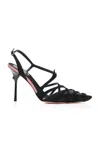 Roger Vivier Epine Multistrap Slingback Satin Pumps In Black