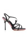 Roger Vivier Epine Satin Sandals In Black