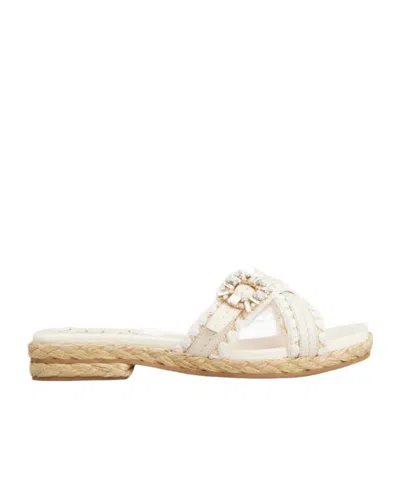 Roger Vivier Espadrille Mules In Raffia In White