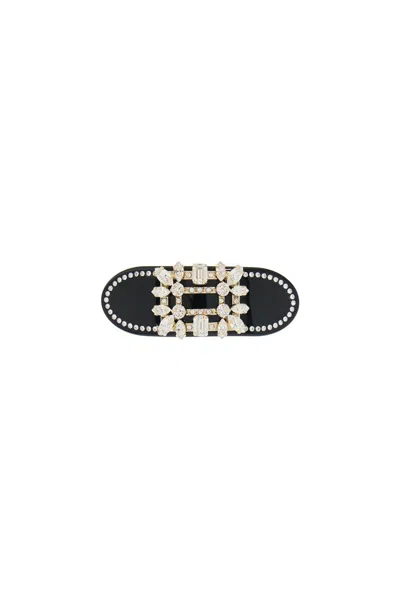 Roger Vivier Broche Vivier Buckle Hair Clip In Black