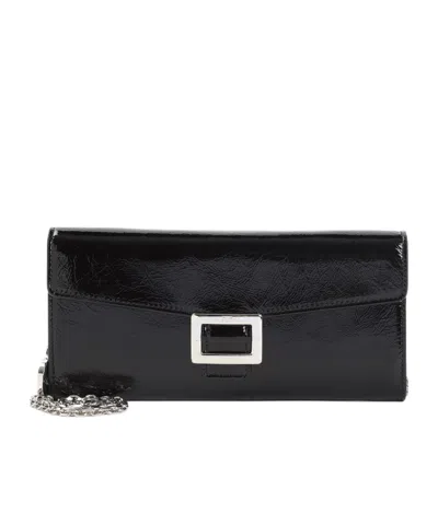 Roger Vivier Flap Clutch In Black