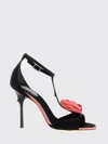 Roger Vivier Floral Open Toe Stiletto Heel Sandals In Black