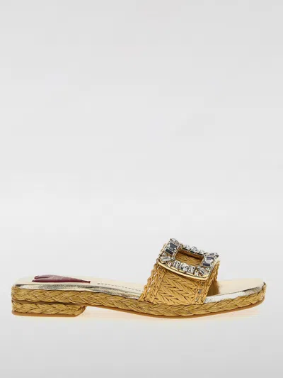 ROGER VIVIER FLAT SANDAL ROGER VIVIER WOMAN COLOR BROWN,G81706032
