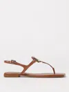 Roger Vivier Sea Leather Thong Sandals With Buckle Detail In Braun