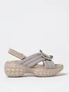 Roger Vivier Light Fabric St Buck Sandal Slingback In Camel