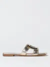 Roger Vivier Viv' By The Sea Metallic Leather Mules In Gold