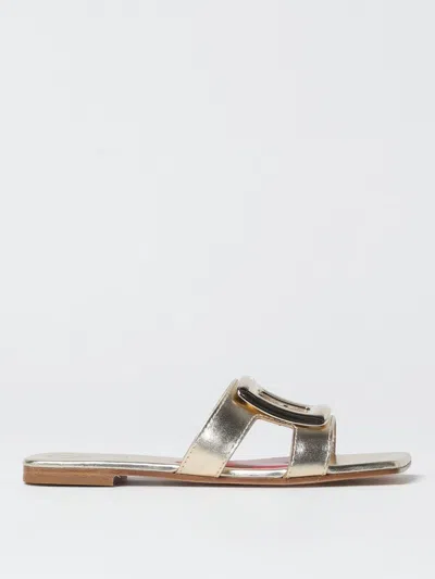ROGER VIVIER FLAT SANDALS ROGER VIVIER WOMAN COLOR GOLD,423398047