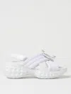 Roger Vivier White Technical Fabric And Leather Sandals For Women From Ss24 Collection In White