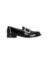 Roger Vivier Block Heel Loafer With Metallic Buckle Detail