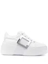 Roger Vivier Women Viv Skate High Leather Sneakers In Multi