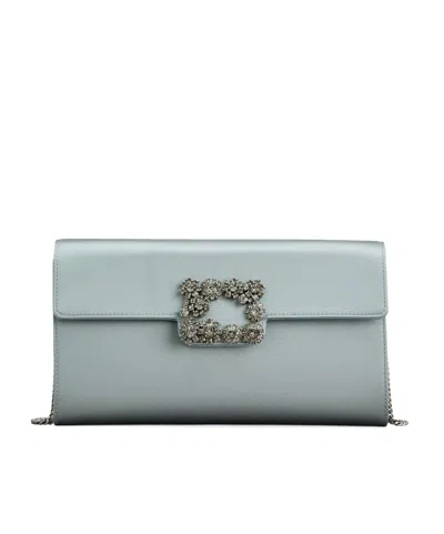 ROGER VIVIER EFFLORESCENCE CLUTCH IN SATIN