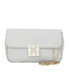Roger Vivier Jeu De Fille Foldover Top Clutch Bag In White