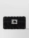 Roger Vivier Floral Envelope Clutch Crystal Buckle