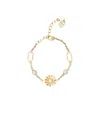 Roger Vivier Flower Bracelet In Golden