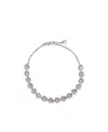 Roger Vivier Flower Pendant Necklace In White