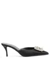 Roger Vivier Efflorescence Mules In Black