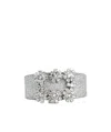 Roger Vivier Flower Strass Buckle Bracelet In Gray