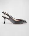 Roger Vivier Women Fringed Wash Denim Sling Dec 65 In Nero