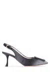 Roger Vivier Women Fringed Wash Denim Sling Dec 65 In Nero