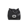 Roger Vivier Gathered Design Clutch With Decorative Buckle In Black